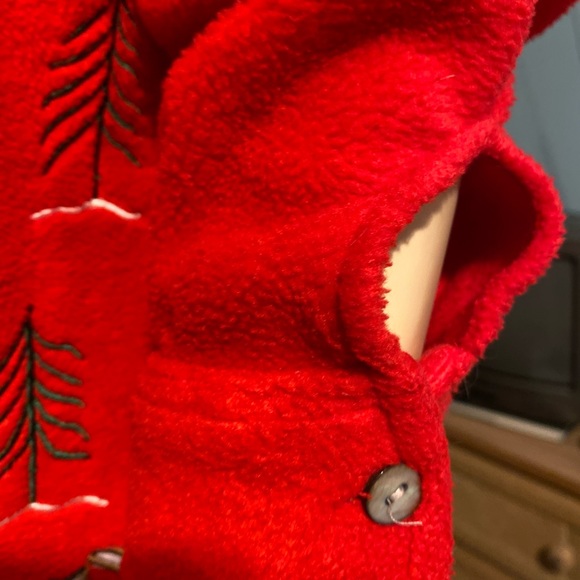 QUACKER FACTORY JACKET RED FLEECE WINTER Cats, Mice and Dogs - Picture 7 of 11